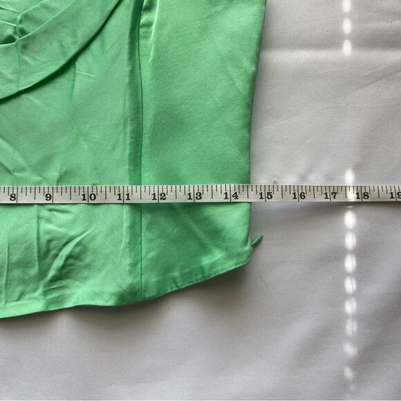 Zara Satin Effect Electric Green Corset Crop Top Size Medium - Picture 13 of 14